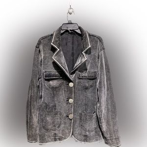 Dark Grey Corduroy Jacket By Ashley Stewart-Plus Size